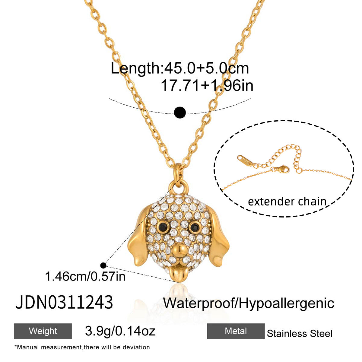Dazzling Pet - themed Gold - plated Pendants with Crystals