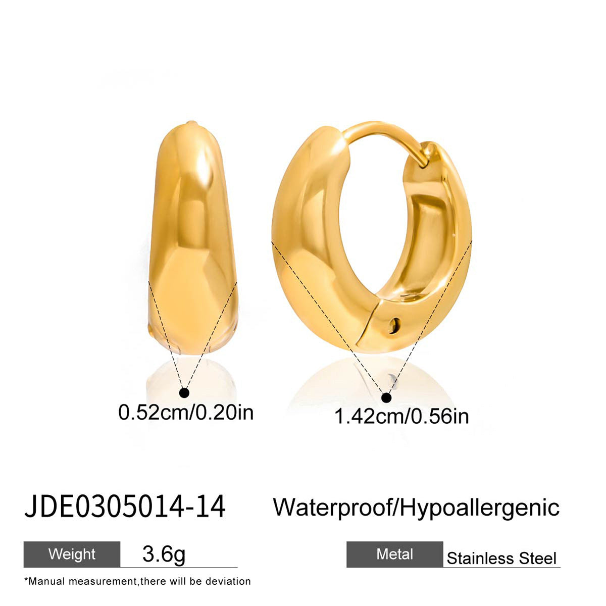 Gold - Plated Triple - Stone Hoop Earrings with Stud