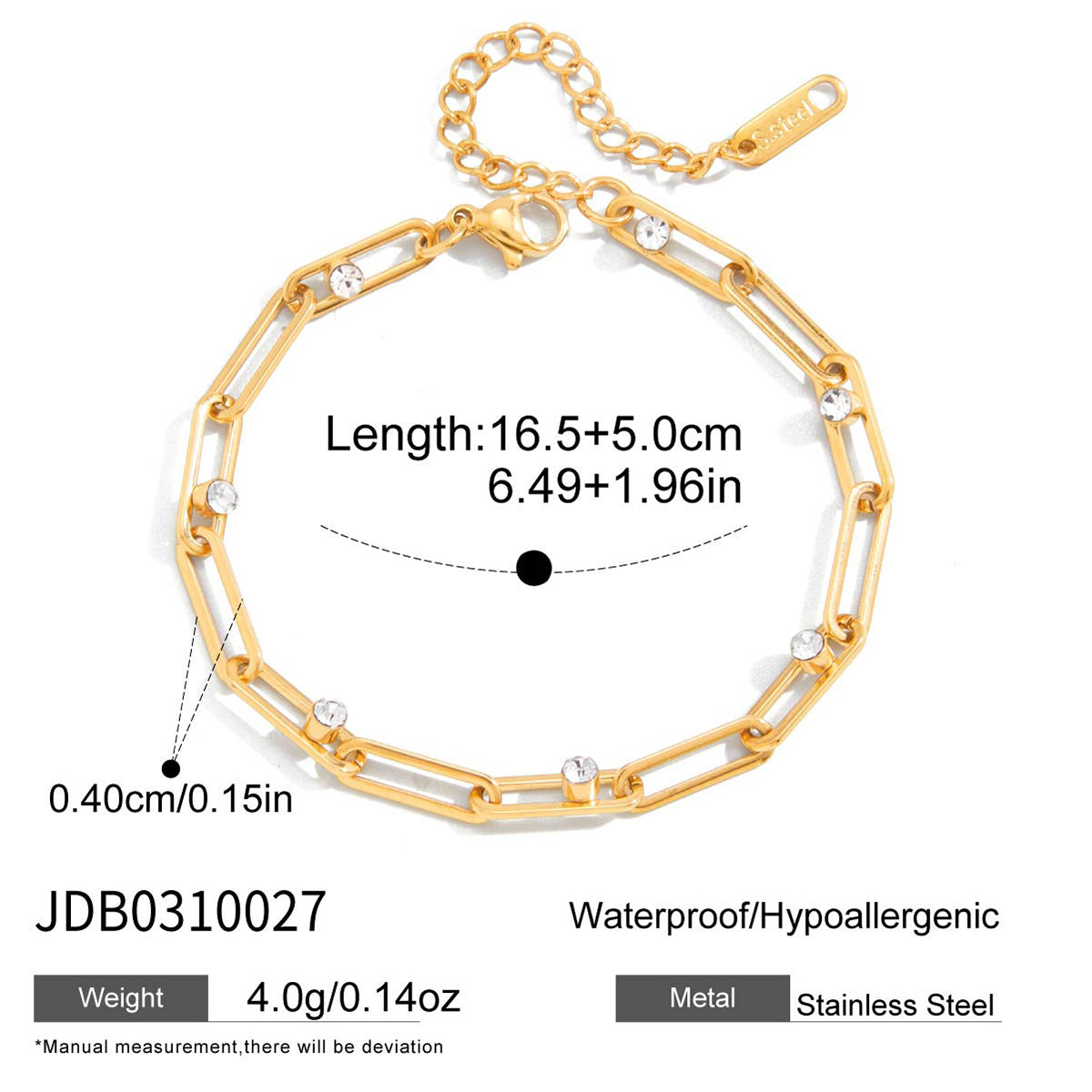 Stackable Gold - Tone Bracelets with Crystals