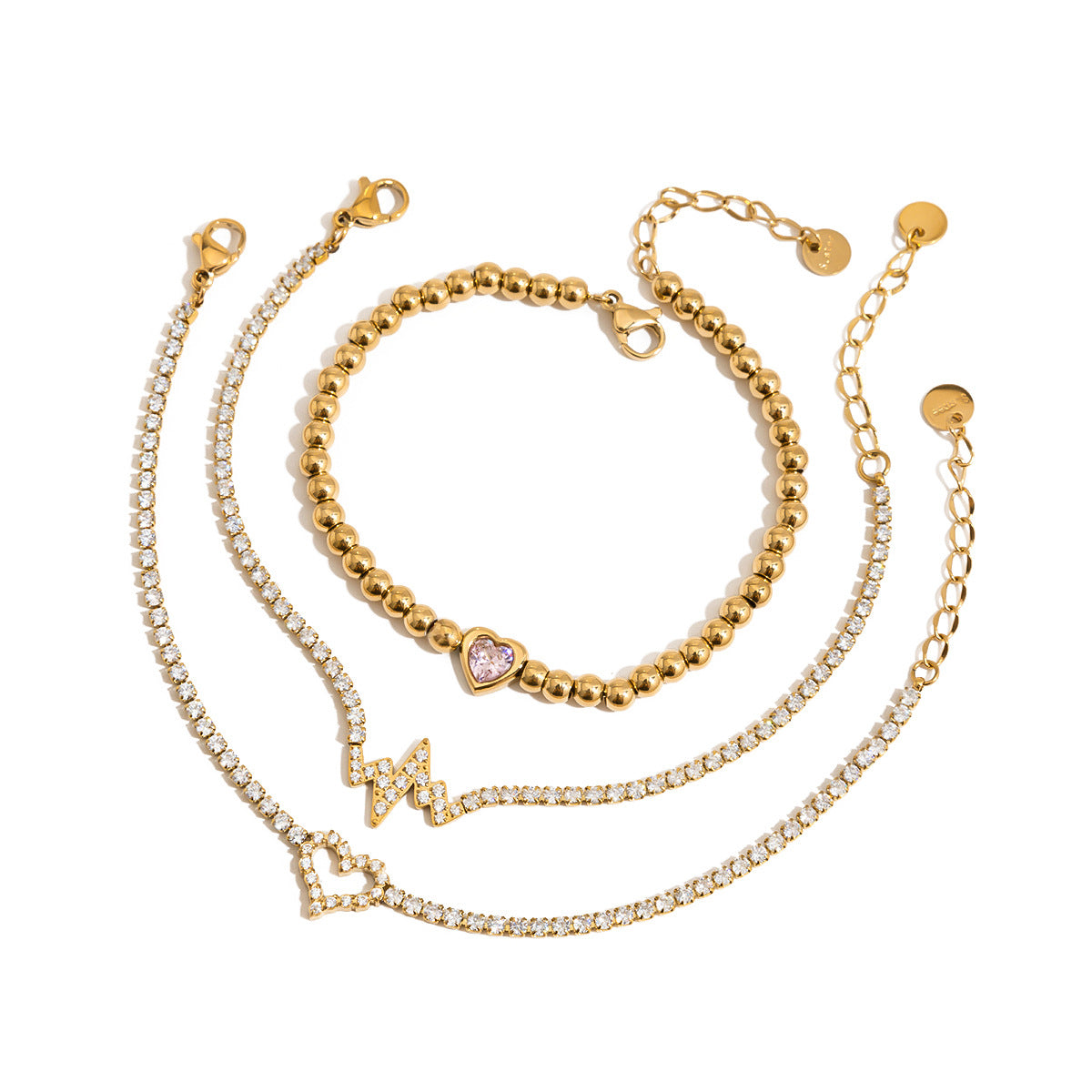 Sparkling Crystal - Embellished Stacked Bracelets