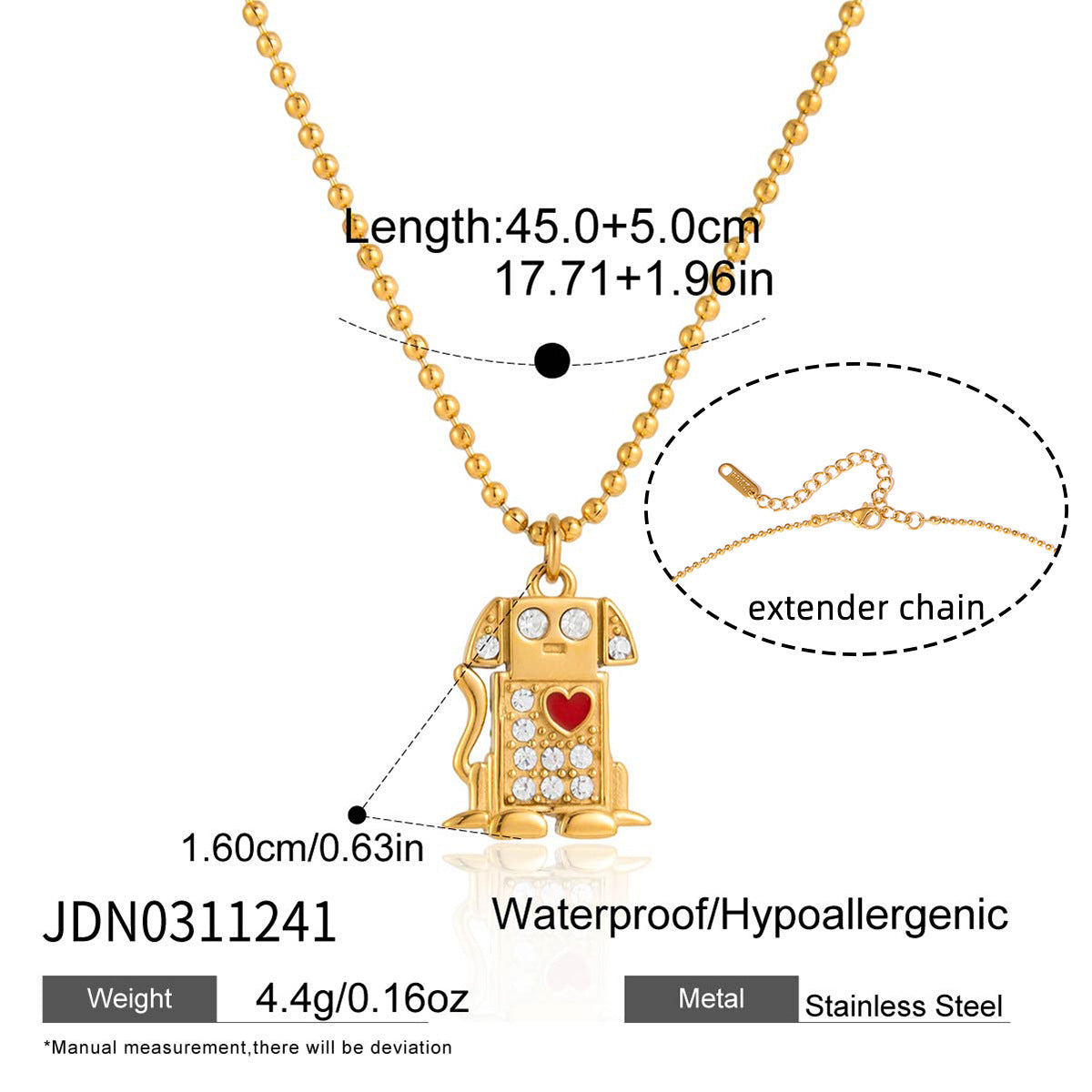 Dazzling Pet - themed Gold - plated Pendants with Crystals