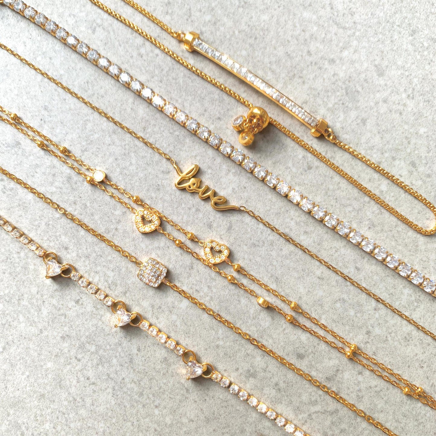 Layered Diamond - Embellished Bracelets for Women