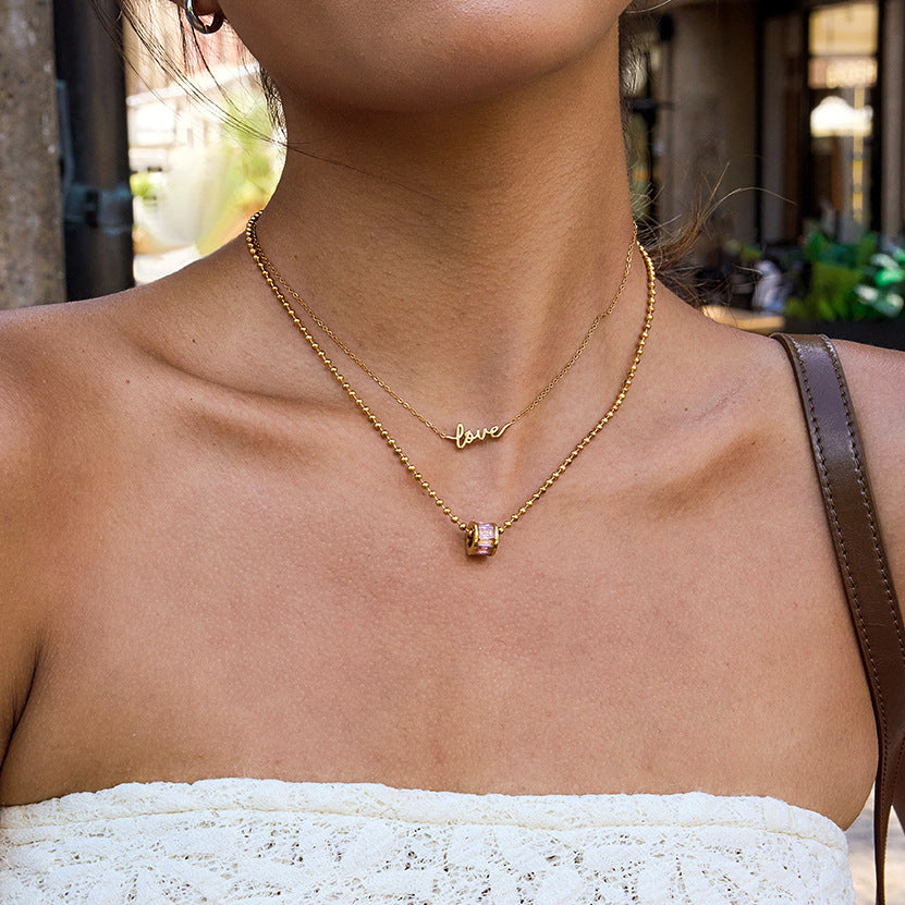 Layered Heart - Pendant Gold - Tone Necklaces