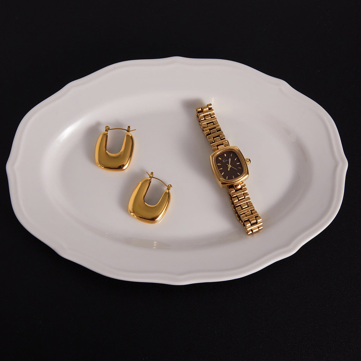 Gold - Plated Hoop Earrings for Women