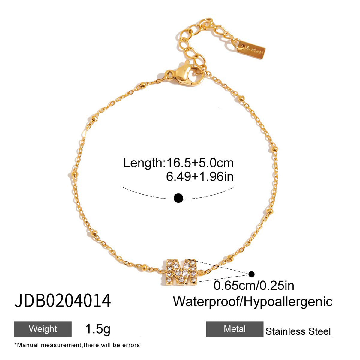 Gold Layered Bracelet Set with Butterfly, Pink Gemstones & Crown Charm