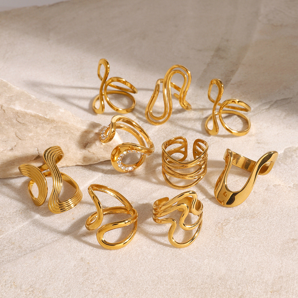 Gold-Tone Stainless Steel Ring