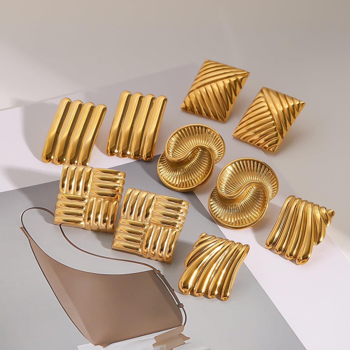 Stainless Steel Geometric Earrings