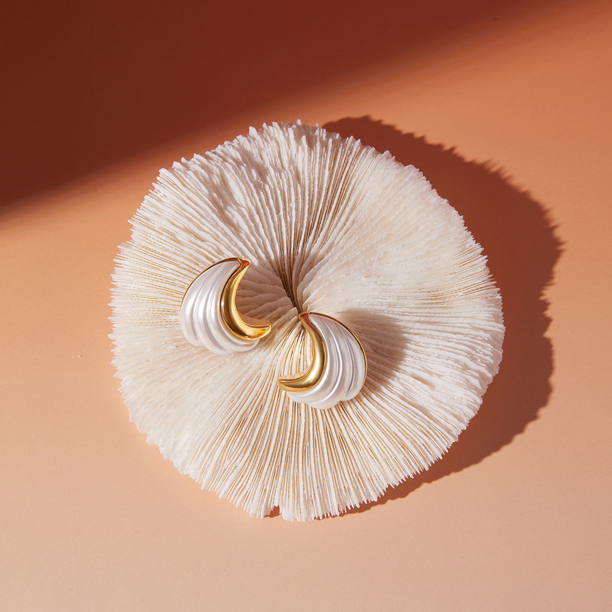 Titanium Steel Resin Pearl Earrings