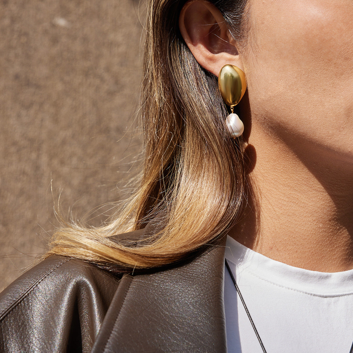 Pearl Bead Surgical Steel Earrings