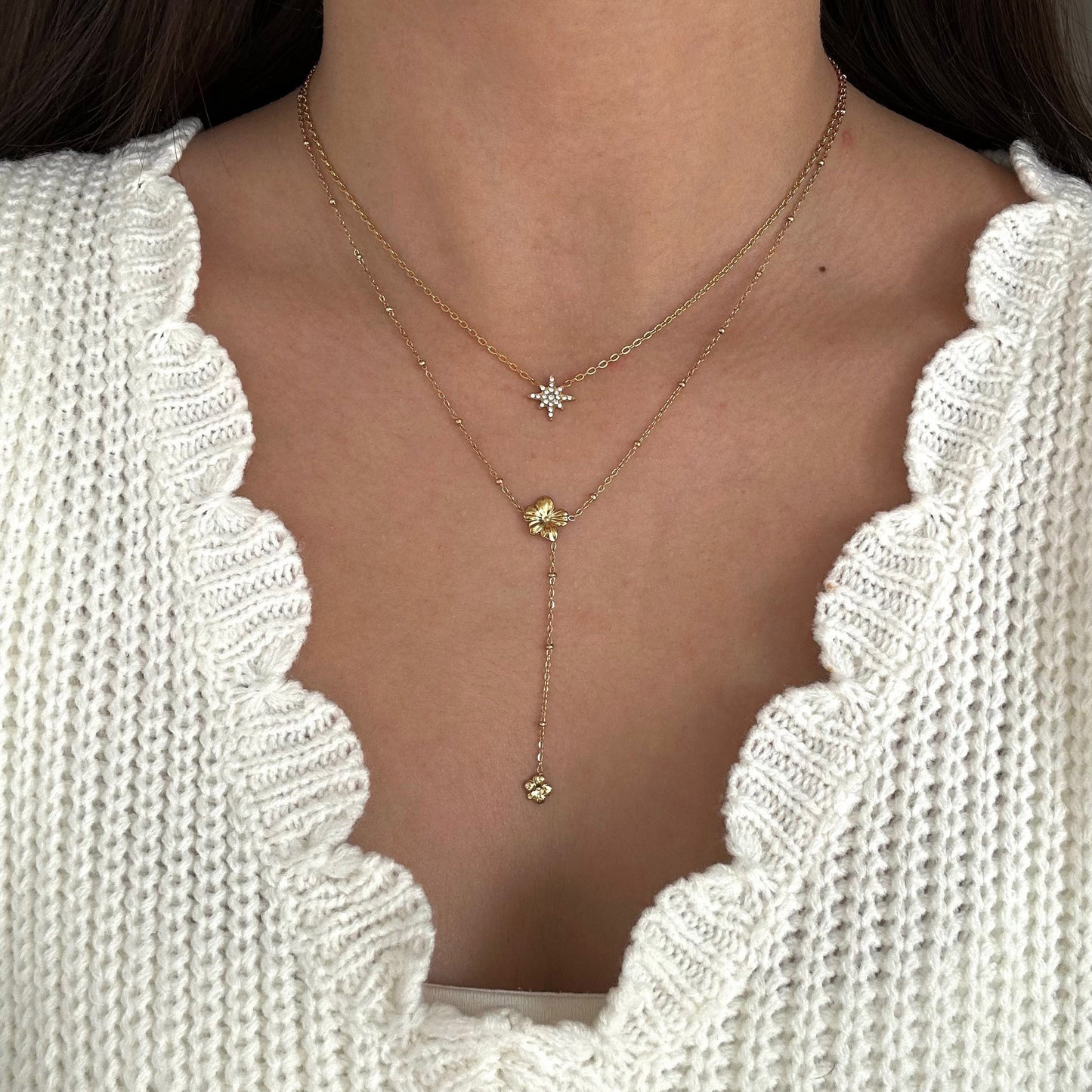 Multi - charm Dangling Necklaces | Delicate Gold - toned Jewelry