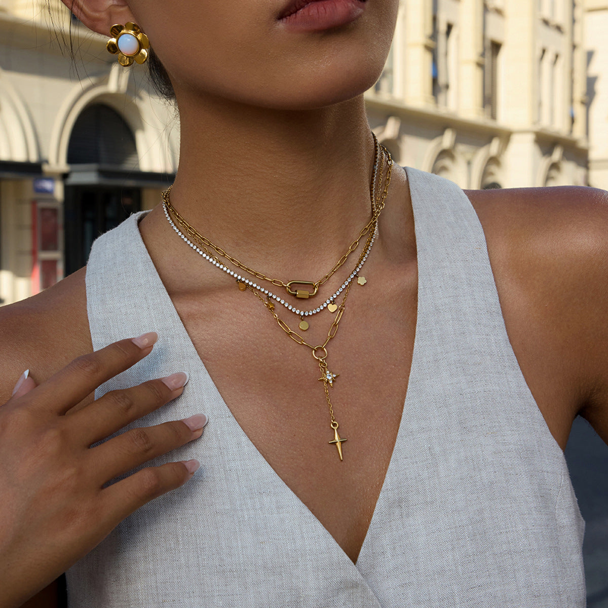 Titanium Steel Collarbone Chain – Sleek & Luxe
