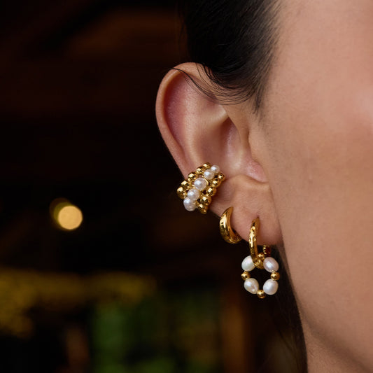 Stainless Steel Pearl Earrings