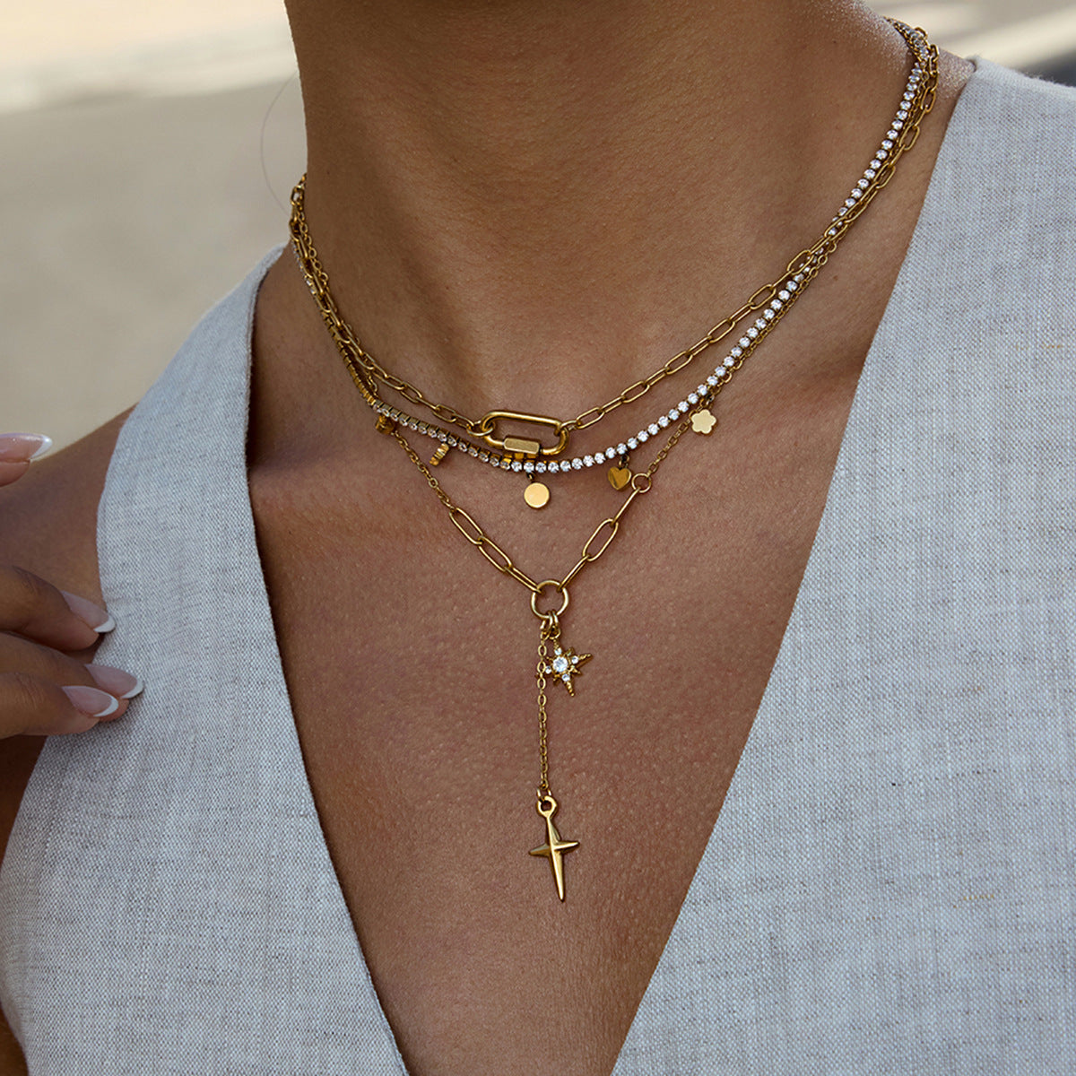 Titanium Steel Collarbone Chain – Sleek & Luxe