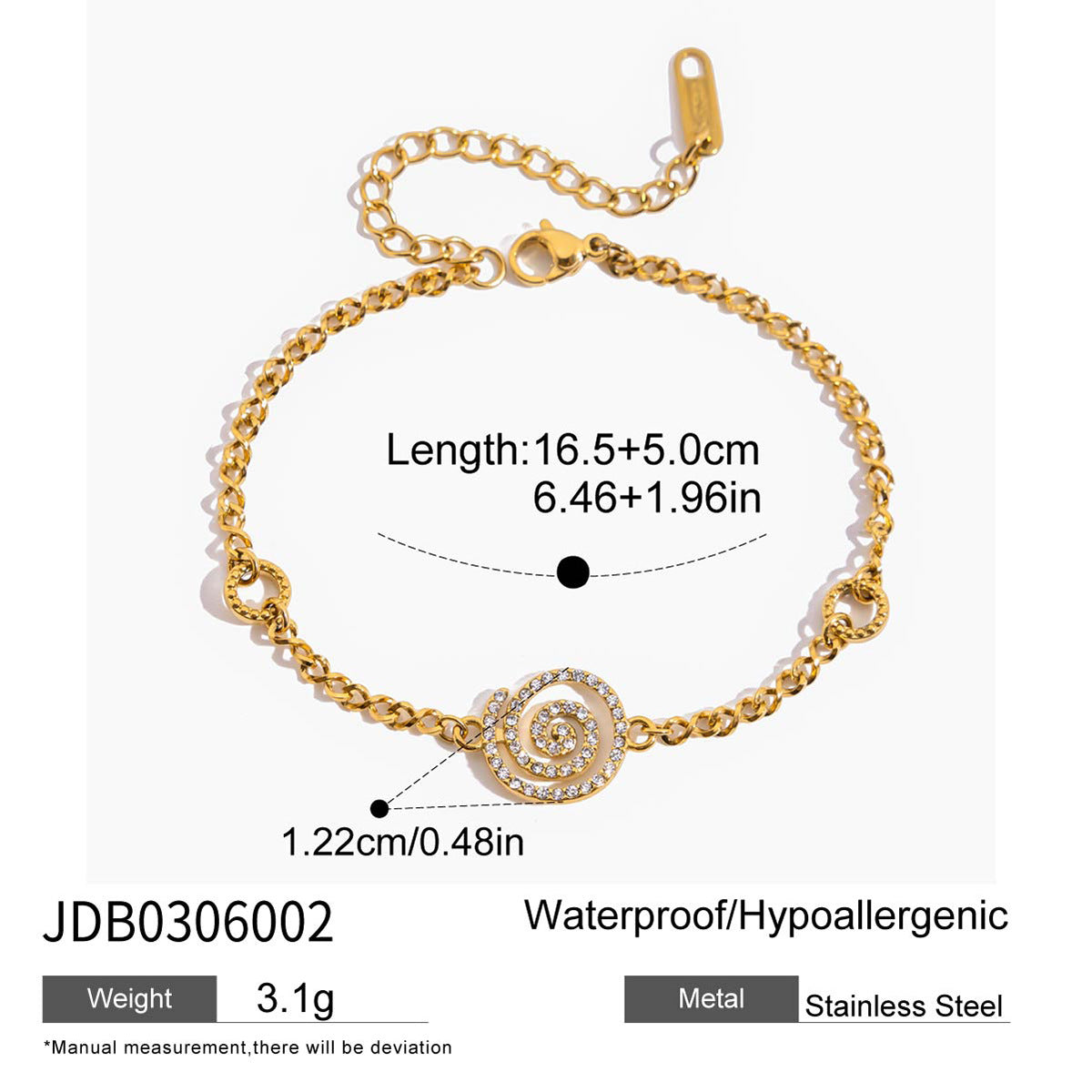Layered Chain Bracelet Set – Spiral Diamond Pendant, Flower, Bow & Star Charms for Women