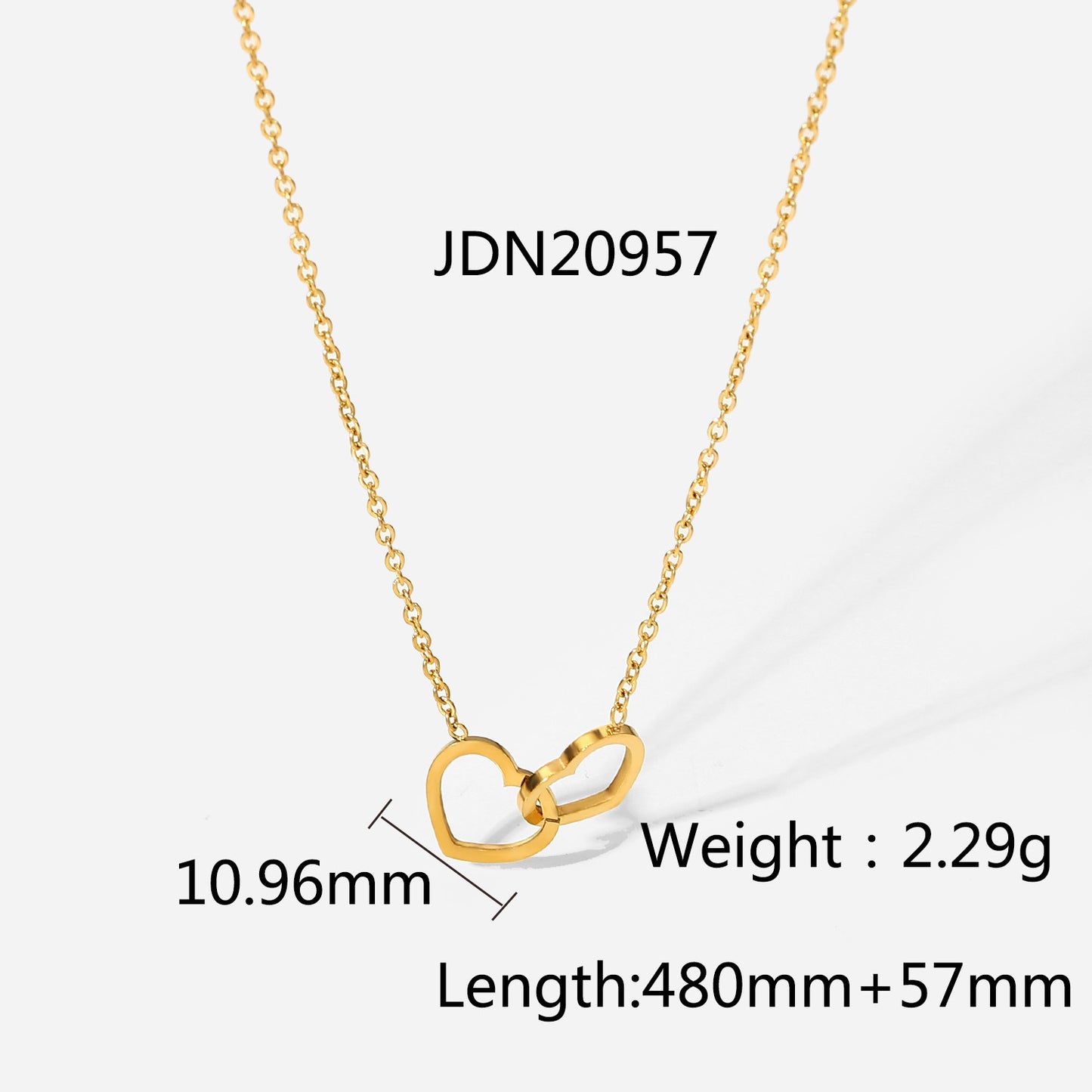 Dazzling Gold - Plated Chain - Link Necklace with Crystals