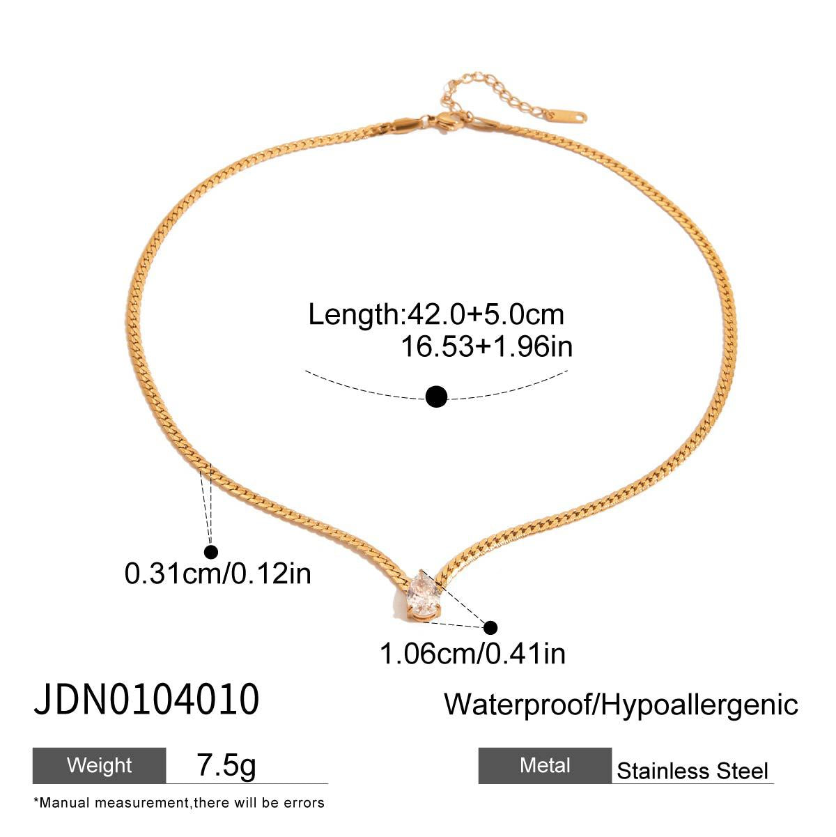 Crystal Titanium Steel Necklace