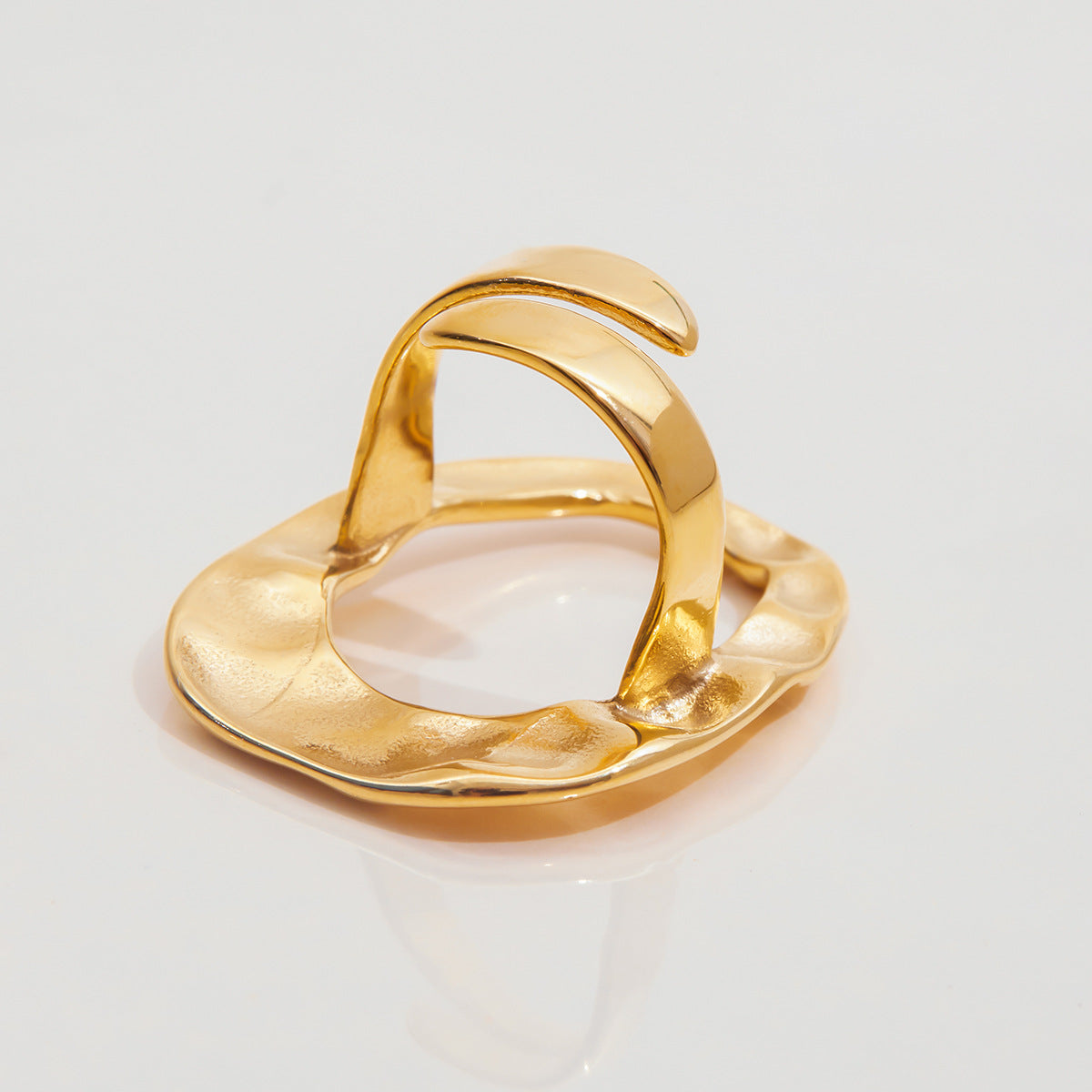 Pearl Cluster Ring & Abstract Spiral Joint Ring Set – Sculptural Statement Rings for Women