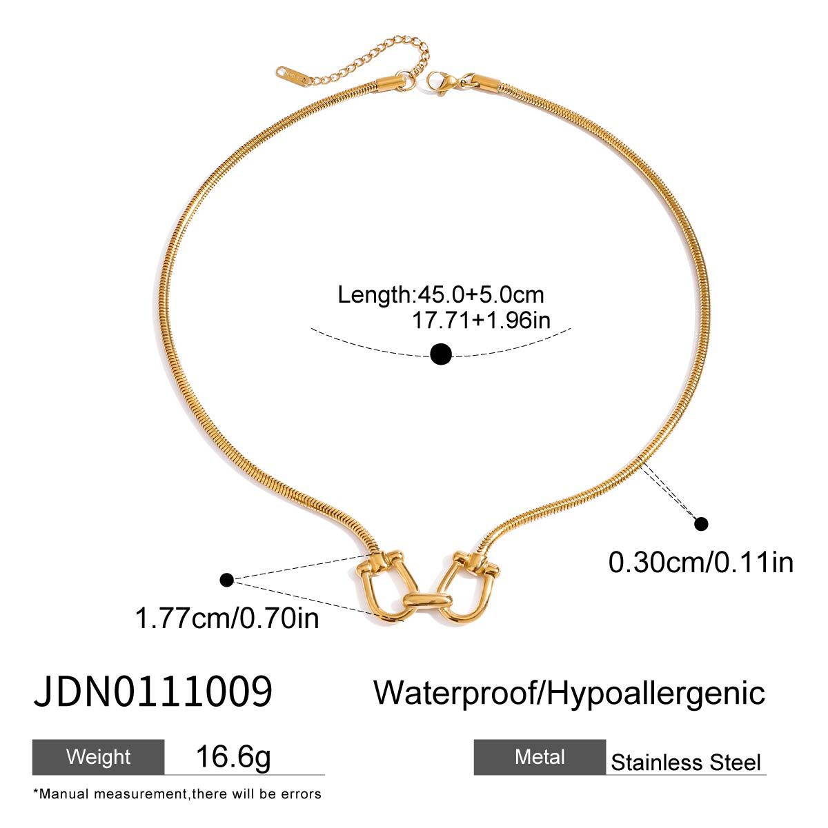 Titanium Steel Gold Choker Necklace