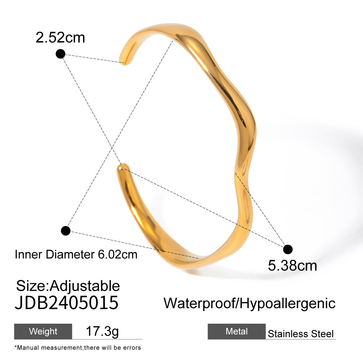 Gold Layered Bracelet Set with Braided, Cuban, Wave, Beaded & Plain Bangles