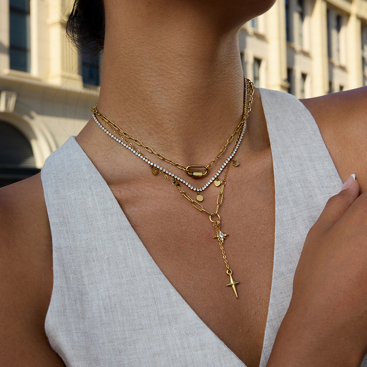 Titanium Steel Collarbone Chain – Sleek & Luxe