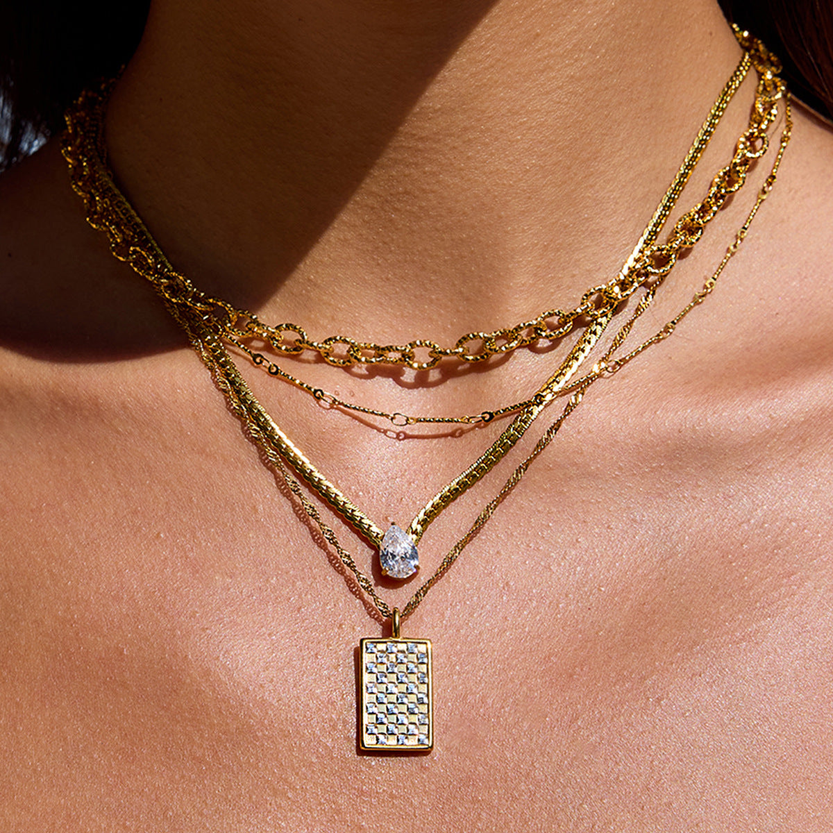 Crystal Titanium Steel Necklace