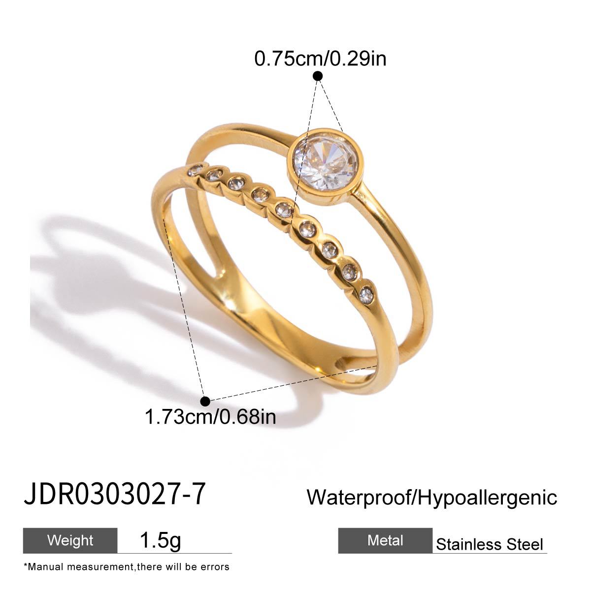 Multi-Ring Set – Diamond & Heart Shaped Stackable Rings for Women