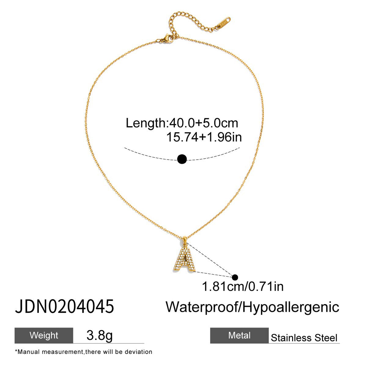 Gold Layered Bracelet Set with Letter Pendants – Stackable Bracelets for Women