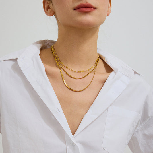 Layered Gold Necklaces Set - Stylish Chain Jewelry for Women
