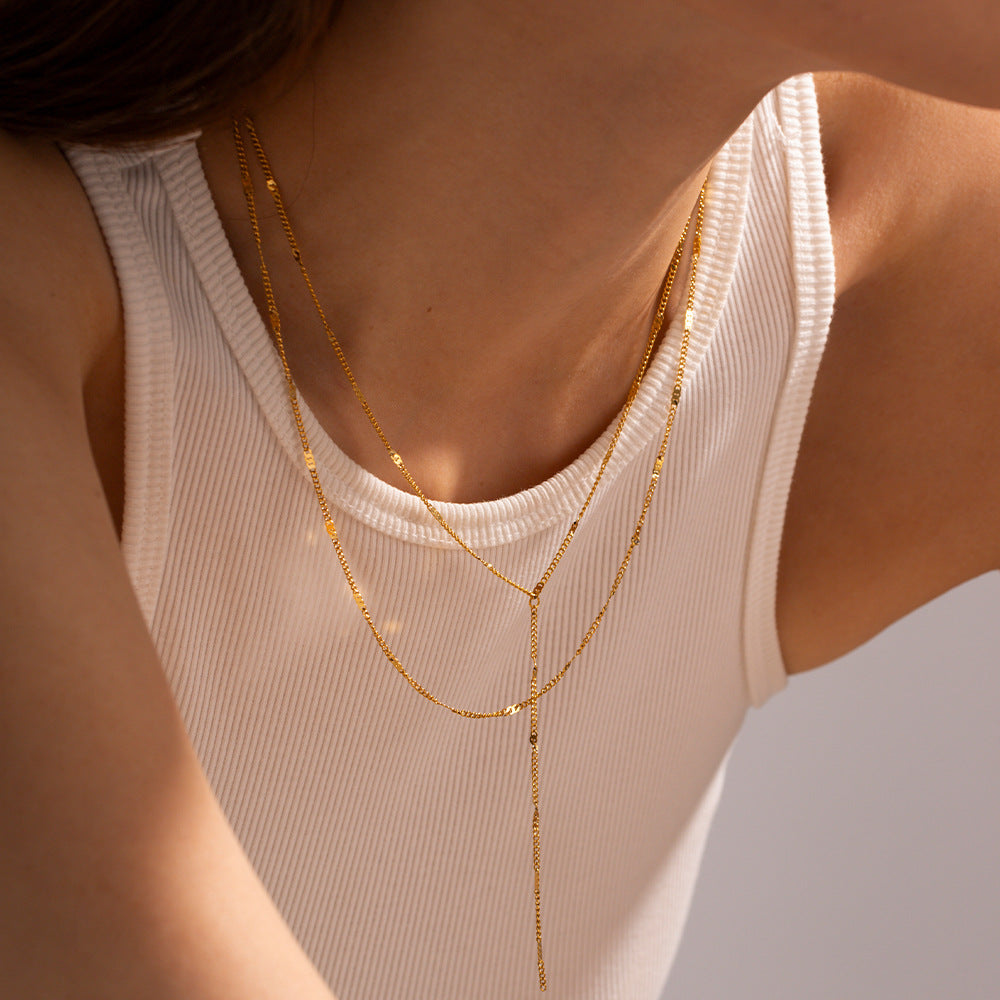 Dainty Gold Y - Necklace for Women | Elegant Layering Jewelry