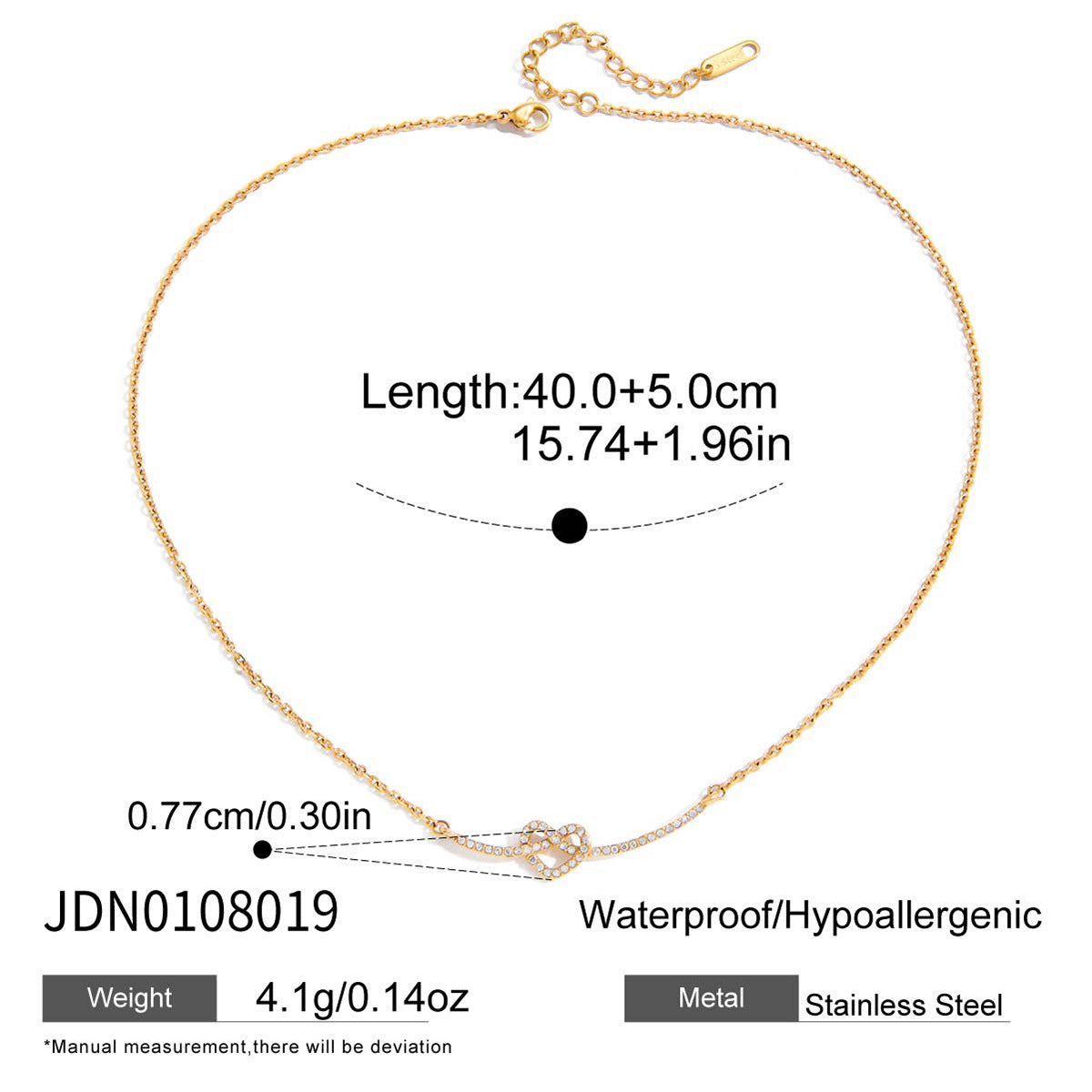 Dazzling Diamond - Encrusted Knot Pendant Necklace