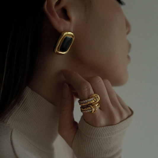 Vintage Stainless Steel Earrings