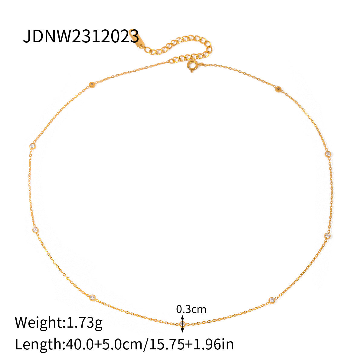 Titanium Steel Gold Choker Necklace