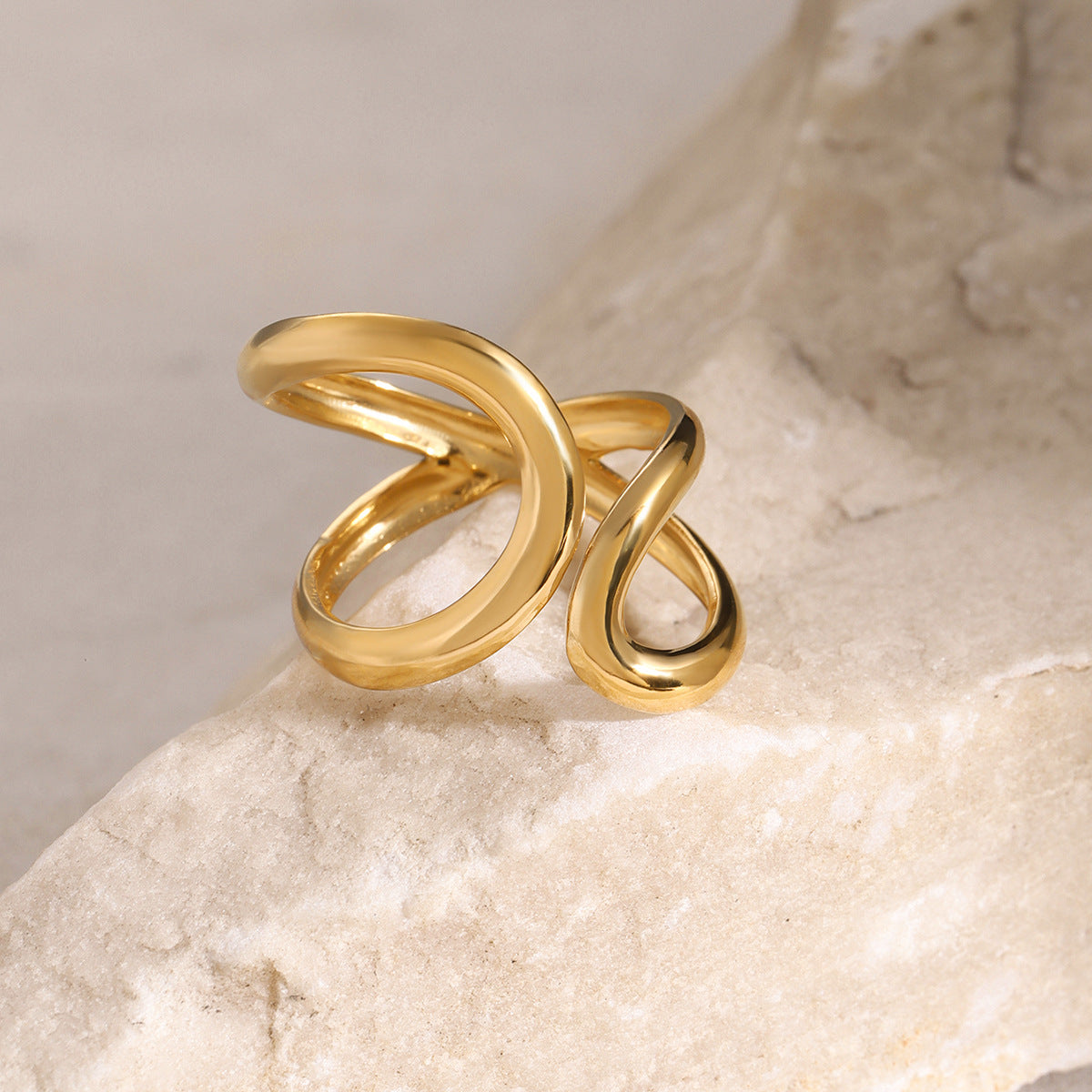 Gold-Tone Stainless Steel Ring