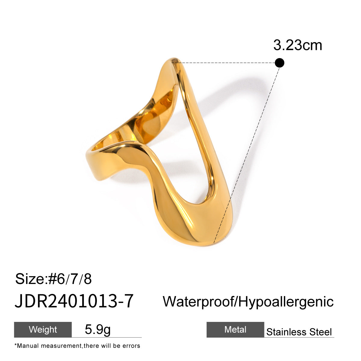 Gold-Tone Stainless Steel Ring