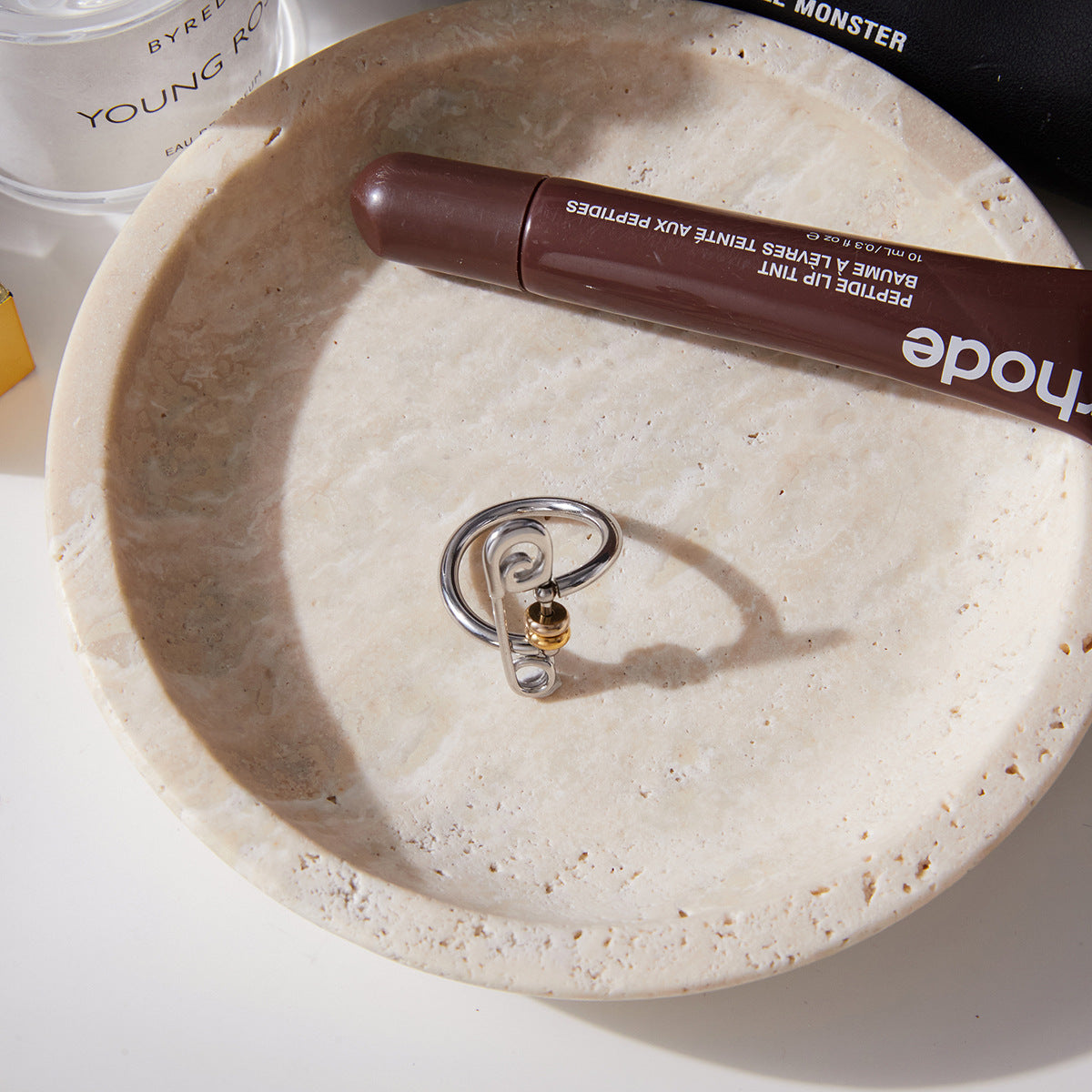 Mixed Metal Layered Ring Set – Industrial Chic Statement Rings for Women