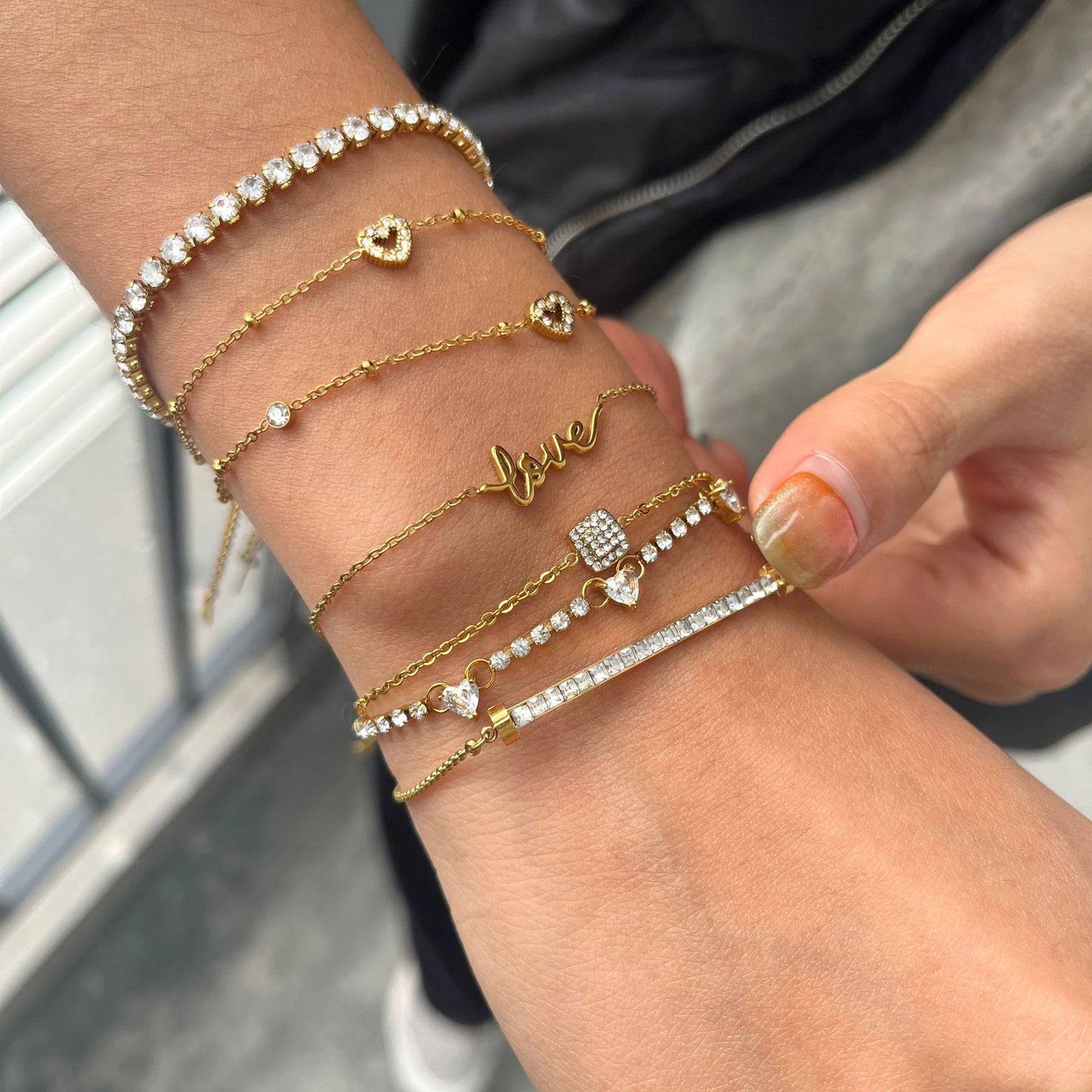 Layered Diamond - Embellished Bracelets for Women