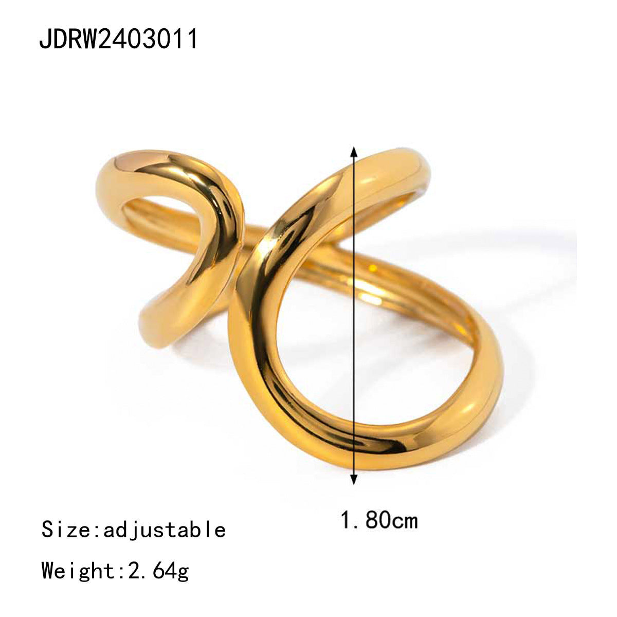 Gold-Tone Stainless Steel Ring