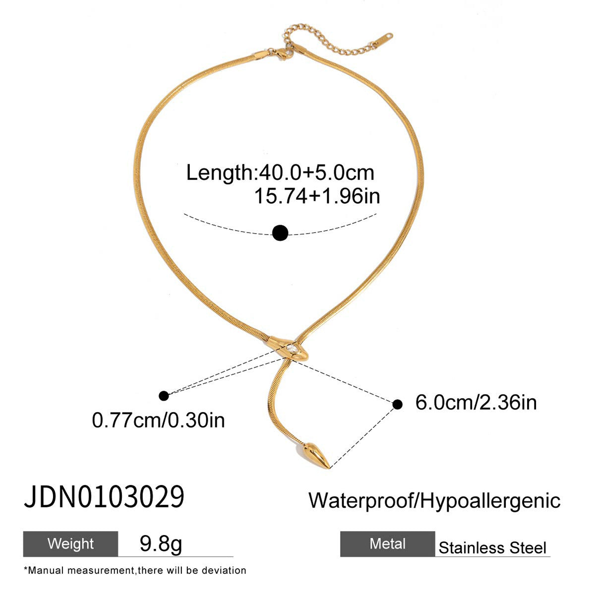 Layered Gold - Tone Necklace with Pendant