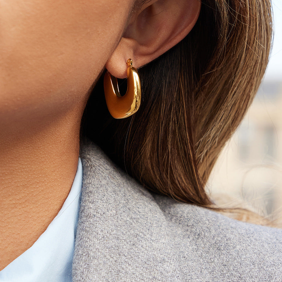 Gold - Plated Hoop Earrings for Women