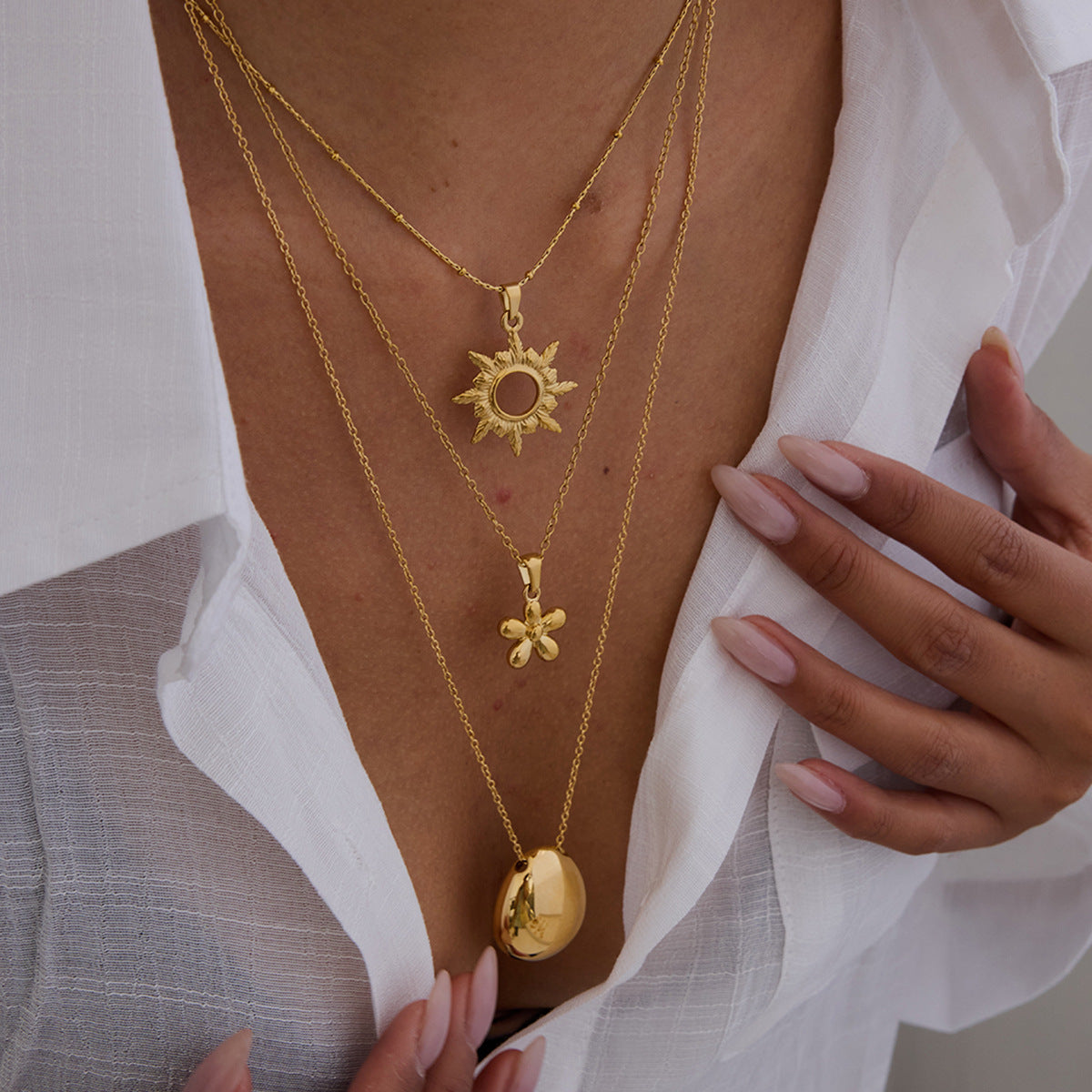 18k Gold Stainless Steel Minimalist Necklace