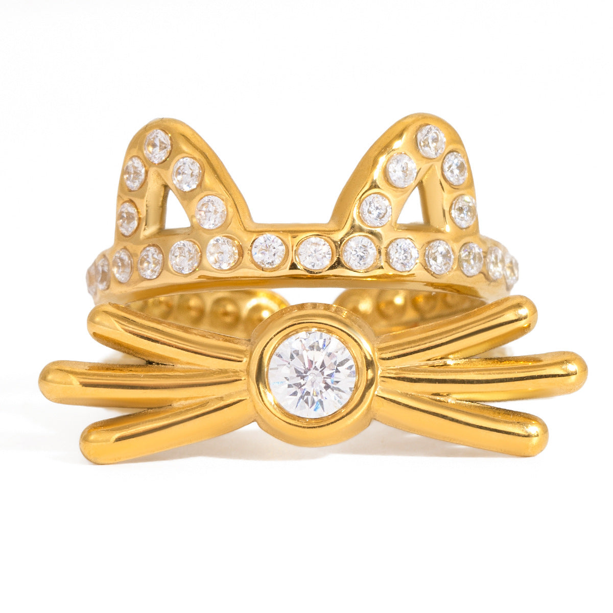 18K Gold Sunburst Diamond Ring – Vintage Statement Ring for Women