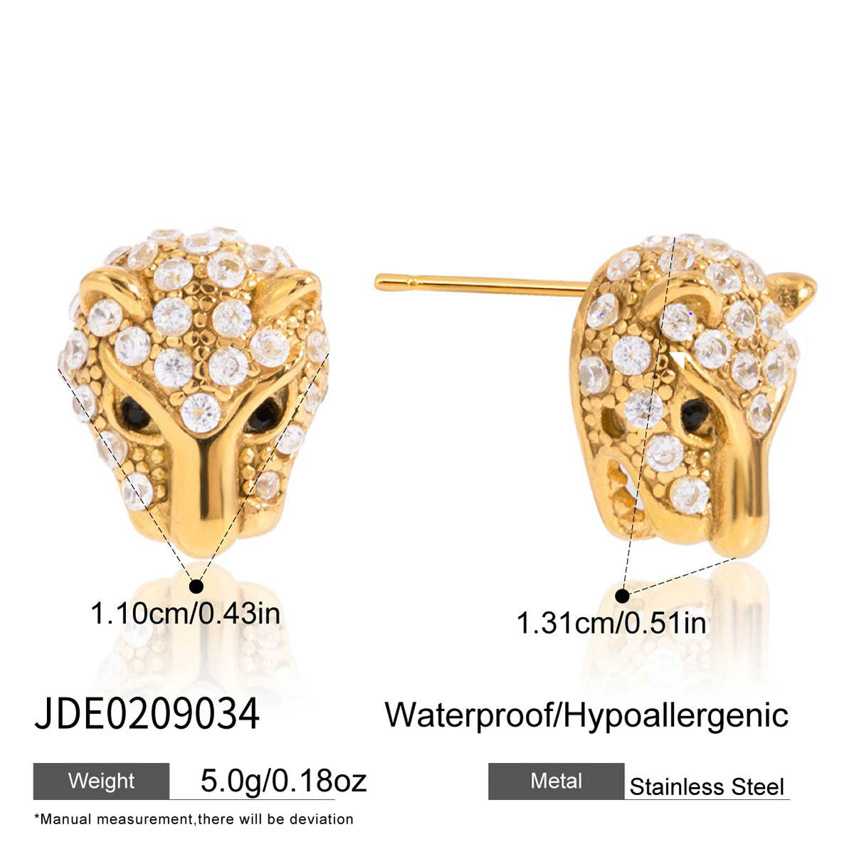 Gold - Plated Hoop Earrings with Dazzling Cubic Zirconia