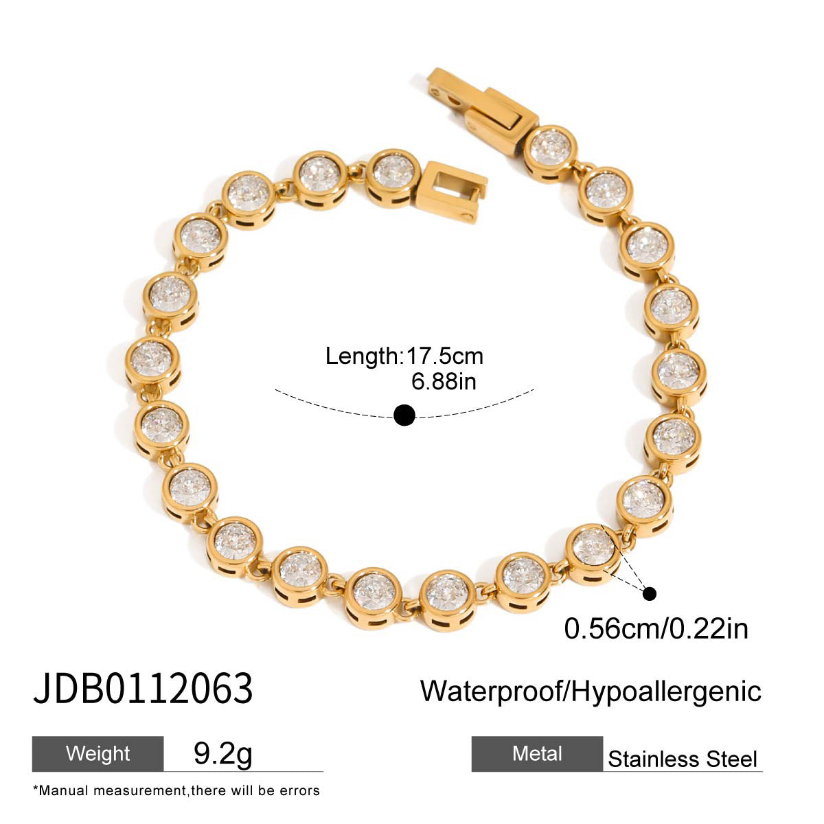 Gold Layered Chain Bracelet Set – Wide Bangle, Crystal & Diamond-Accent Bracelets for Women