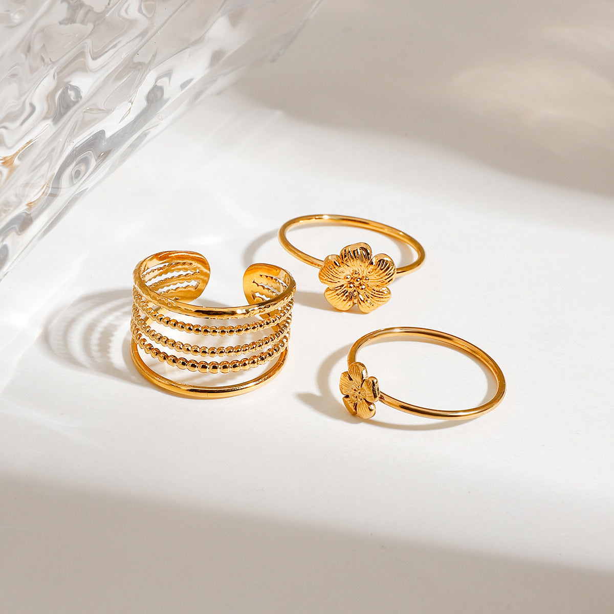 Boho Stackable Rings – Sunburst, Heart & Geometric Designs, Adjustable Open Band Fashion Jewelry for Women