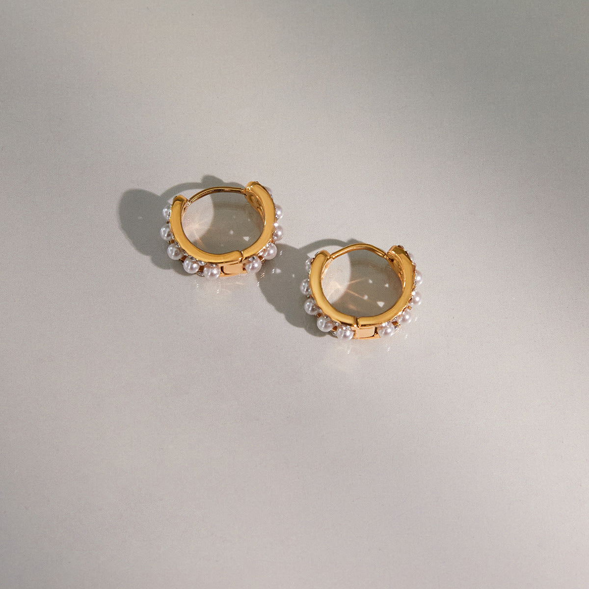 Titanium Steel Pearl Earrings