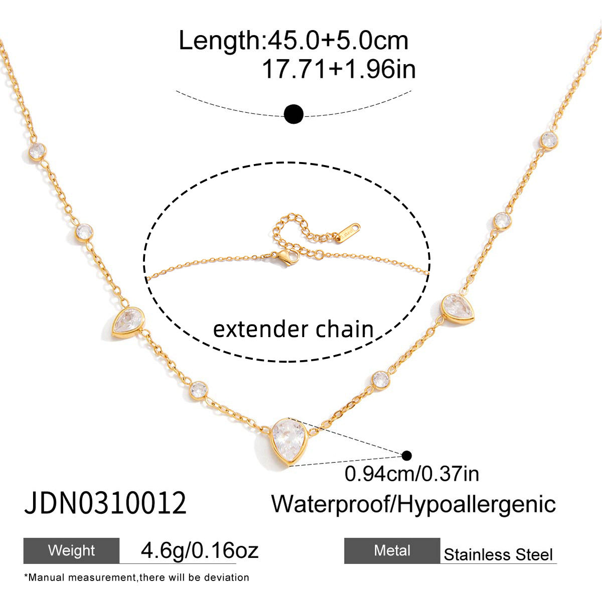 Layered Gold - Tone Hand - Held Pendant Necklace
