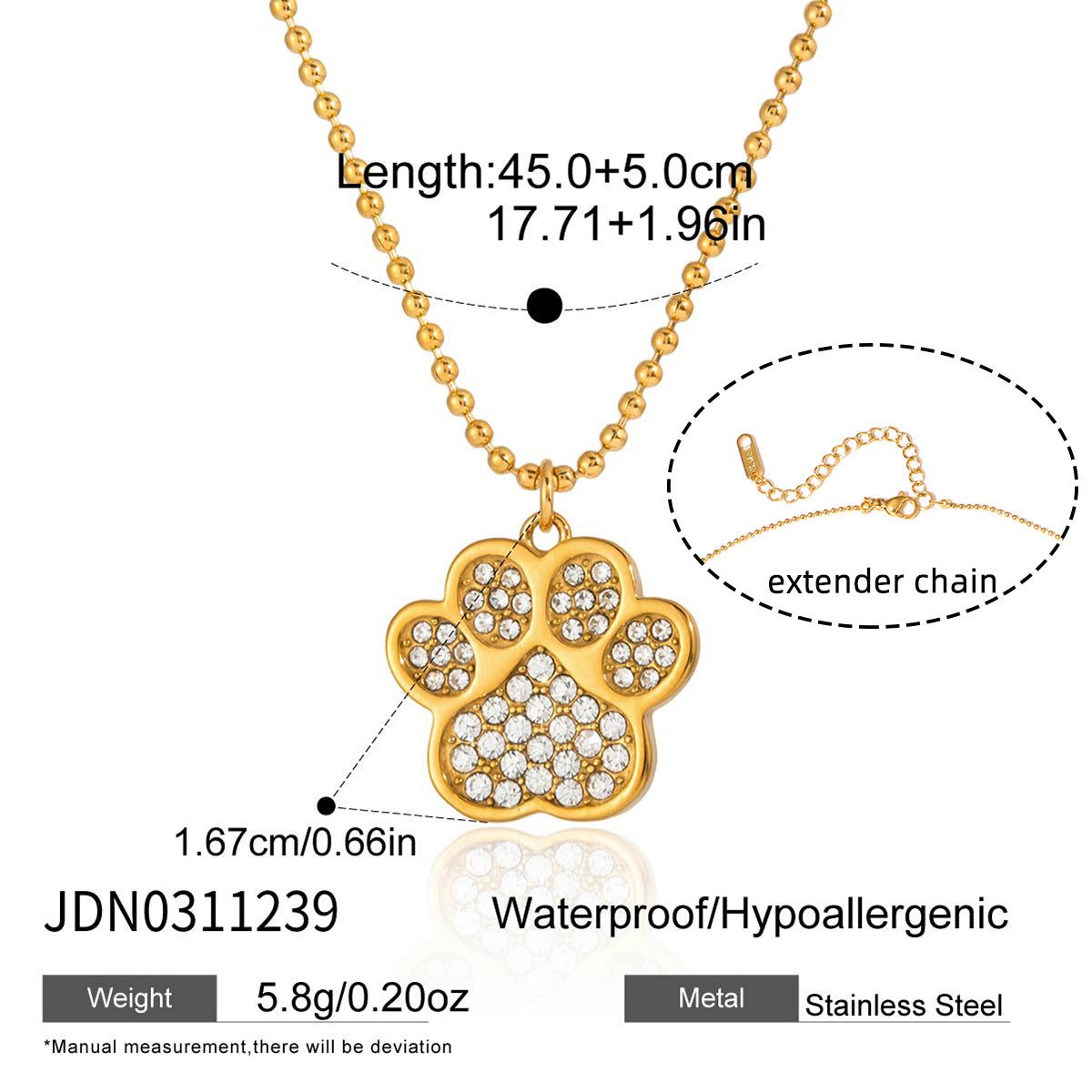 Dazzling Pet - themed Gold - plated Pendants with Crystals