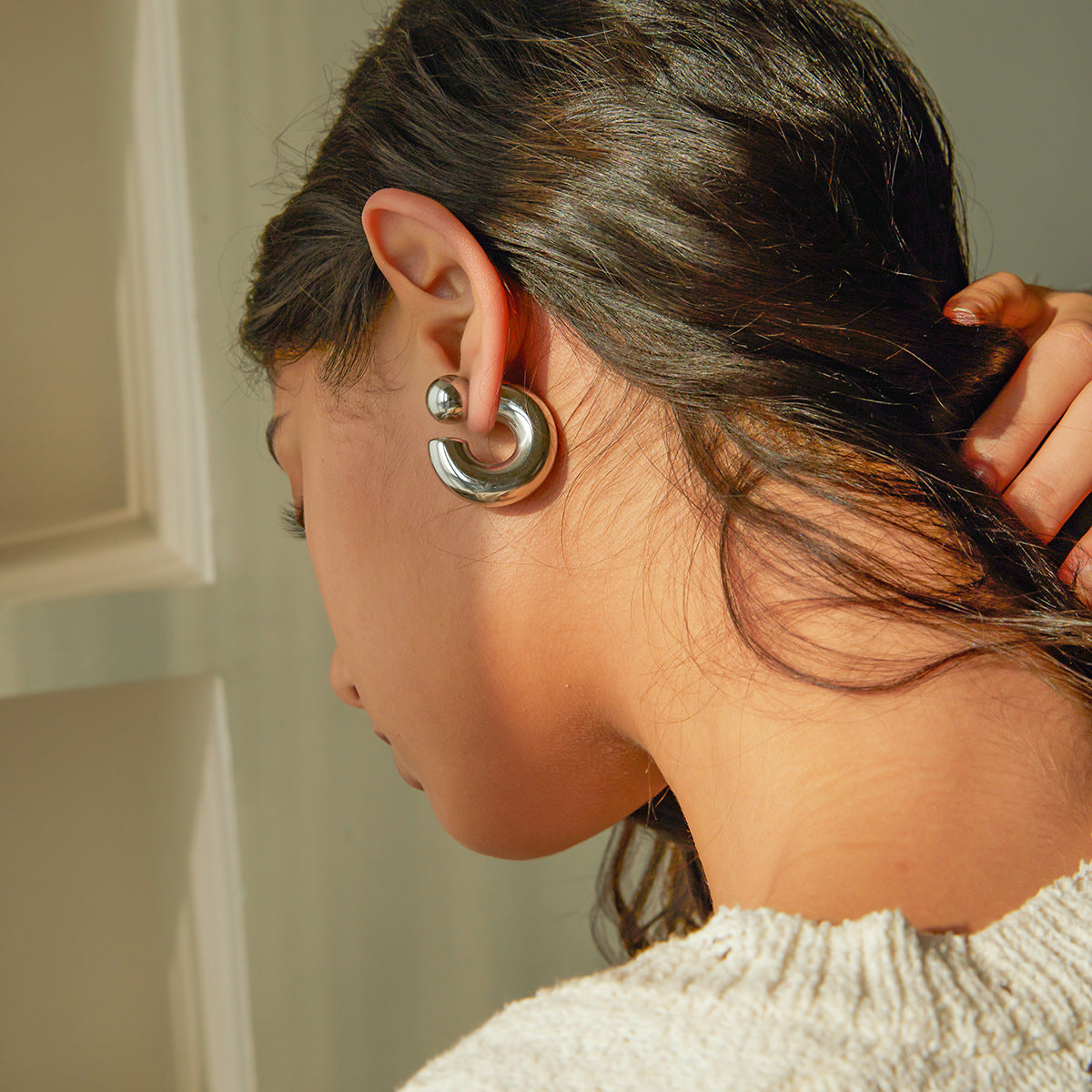 Chunky Gold - Tone Hoop Earrings for a Bold Statement Look