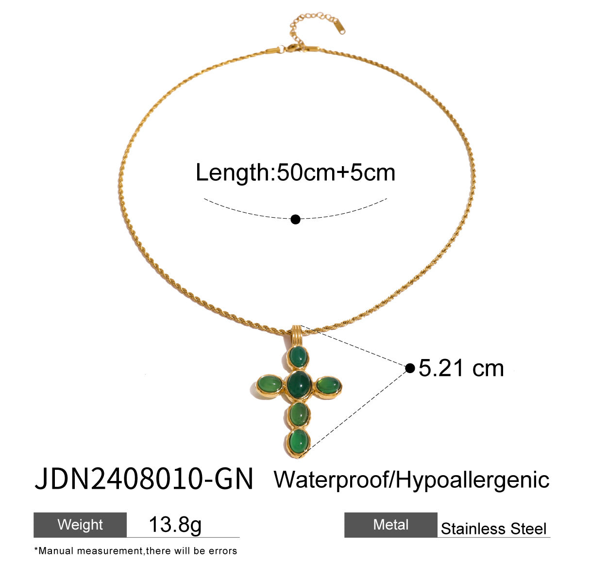 Dainty Gold - Filled Choker Necklace with Sparkling Cubic Zirconia Pendants