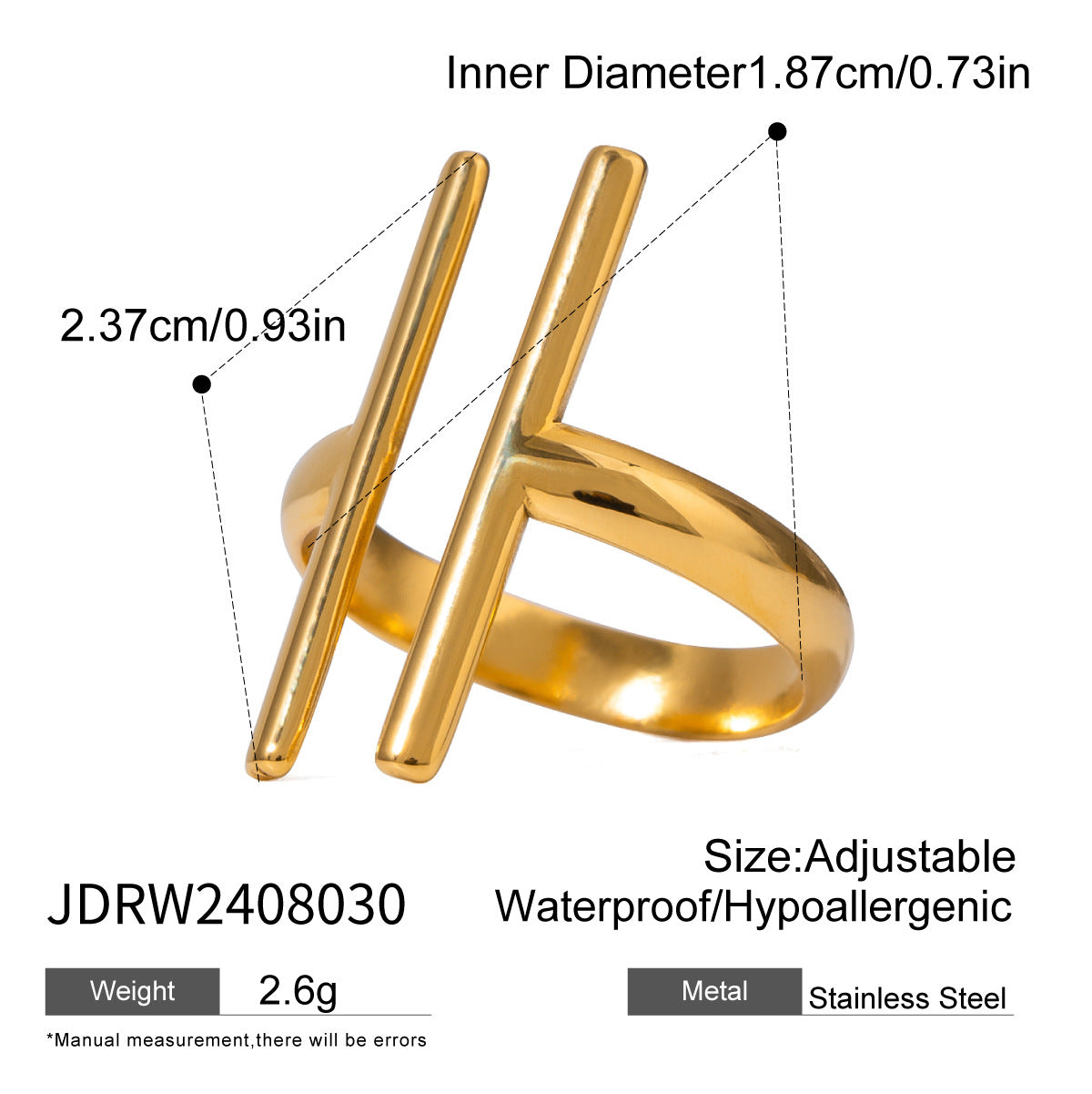 Gold-Tone Stainless Steel Ring